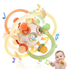 Baby Sensory Teething Toys, Baby Montessori Teether Toys for 0 3 6 9 12 18 Month
