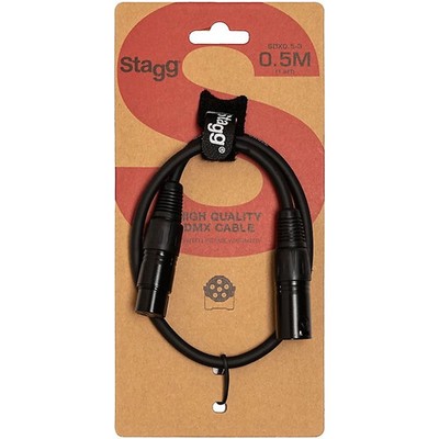 Stagg DMX cable, XLR/XLR (m/f) 1.5 ft. Black
