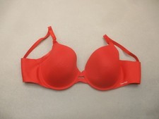 32DD Calvin Klein Womens Red Lined Underwired Back Closure Demi Bra 9S