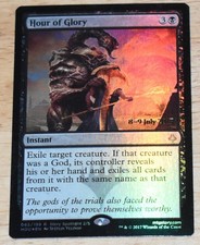 MTG 2017 Foil Prerelease Black Instant HOUR OF GLORY (unplayed)