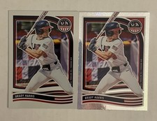 (2) Brady Harris 2024 Panini USA Baseball Stars & Stripes Opening Day + Base