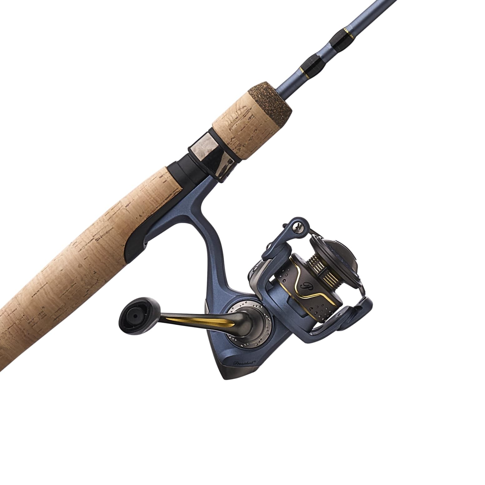 Pflueger President 30 with 6'6" 2Pc 30 Size Reel - - Medium - 2pc, blue 