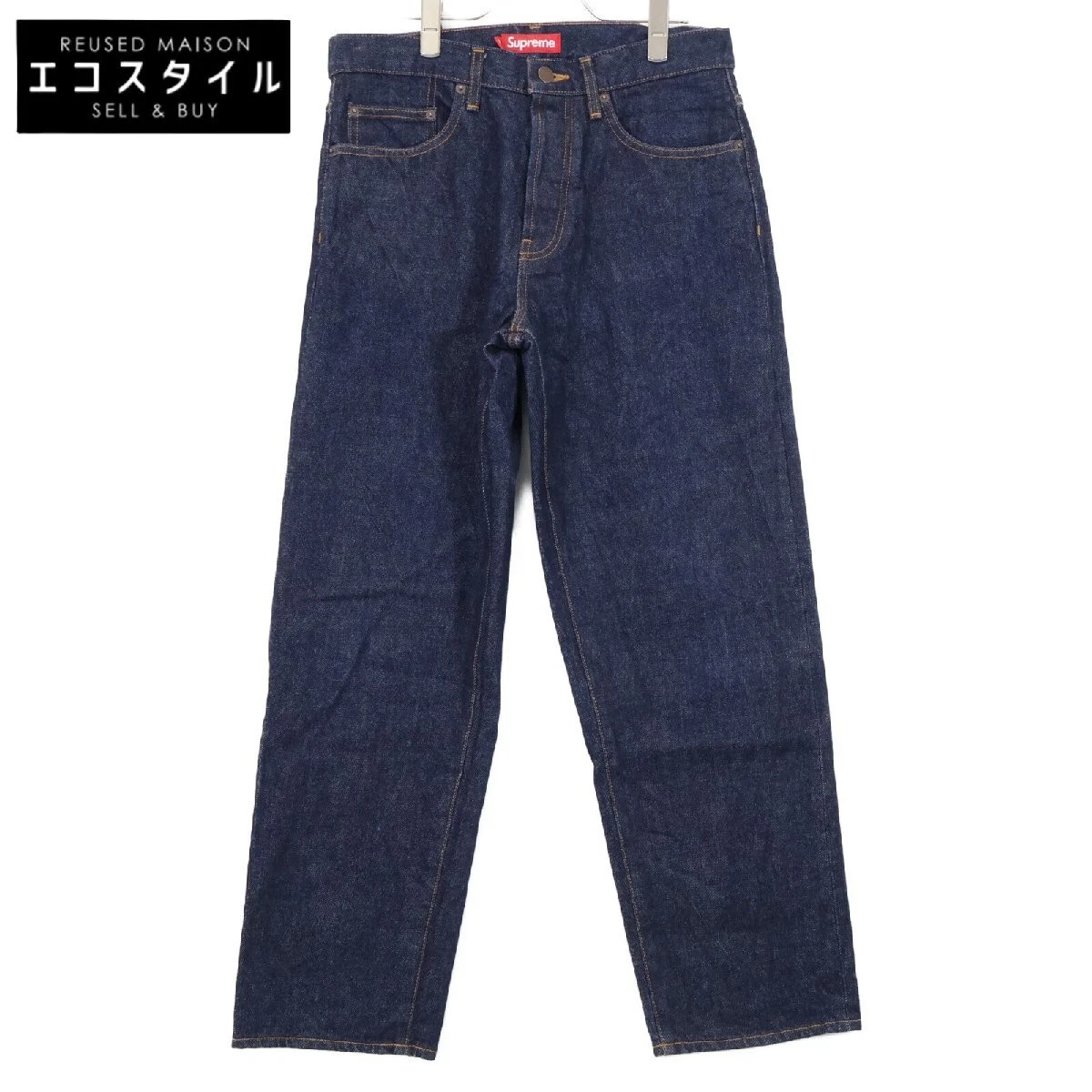 Pantalon denim conique Supreme Indigo Indigo 30 bas denim homme occasion
