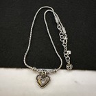 Vintage Brighton Shot Thru The Heart Pendant Necklace Silver Plated - Retired — photo 6
