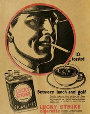 Vintage Lucky Strike Advertisement 1910-1923 Art Poster Print