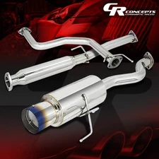 4.5" MUFFLER BURNT TIP RACING CATBACK EXHAUST SYSTEM FOR 1996-2000 HONDA CIVIC