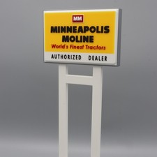 Minneapolis Moline Dealership Sign - 16th Scale - 1962 Logo Minneapolis Moline Dealership Sign - 16th Scale - 1962 Logo