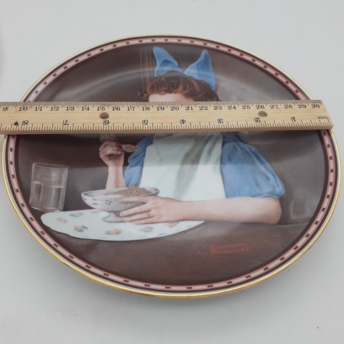Vintage Norman Rockwell Knowles Plate Good Intentions 1987 COA Box 8.5" Girl Art - Picture 6 of 7