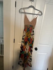 NWT ASTR The Label tropical dress, crochet accent, size small, $128