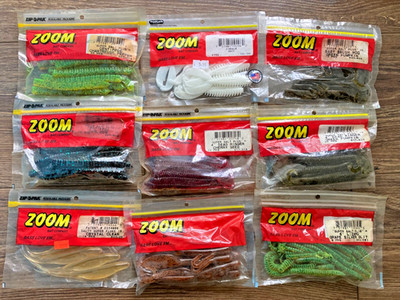 NEW LOT ZOOM SUPER SALT BABY BRUSH HOG FISHING Bait Soft Plastic 1.8 LBS MIX CEN