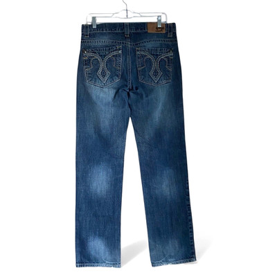 Vintage Marc Ecko Slim Fit Jeans Men 32x30 Blue Distressed Stitched Y2K Grunge