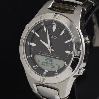 Casio Edifice EFA-110 schwarzes Zifferblatt Analog-Digital Uhr aus Japan