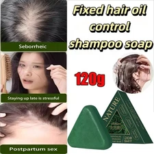 Triangle Shampoo Bar, Natural Seven Green Soap Shampoo, Usman-Grass Shampoo Bar