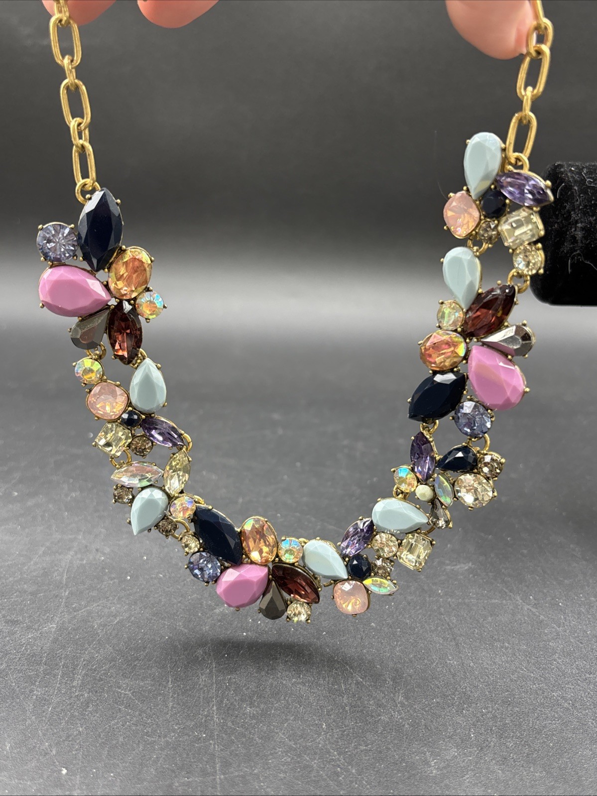 J. Crew Multi Stone Adjustable Statement Necklace… - image 6