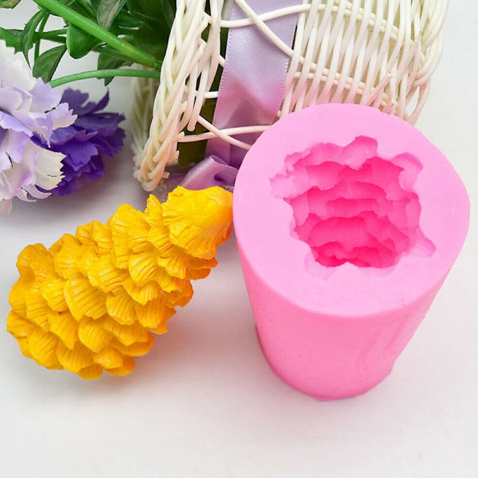 3D Christmas Tree Candle Mold Soap Mold Craft Mould Silicone Flexible DIY Tool - Image 4 of 4
