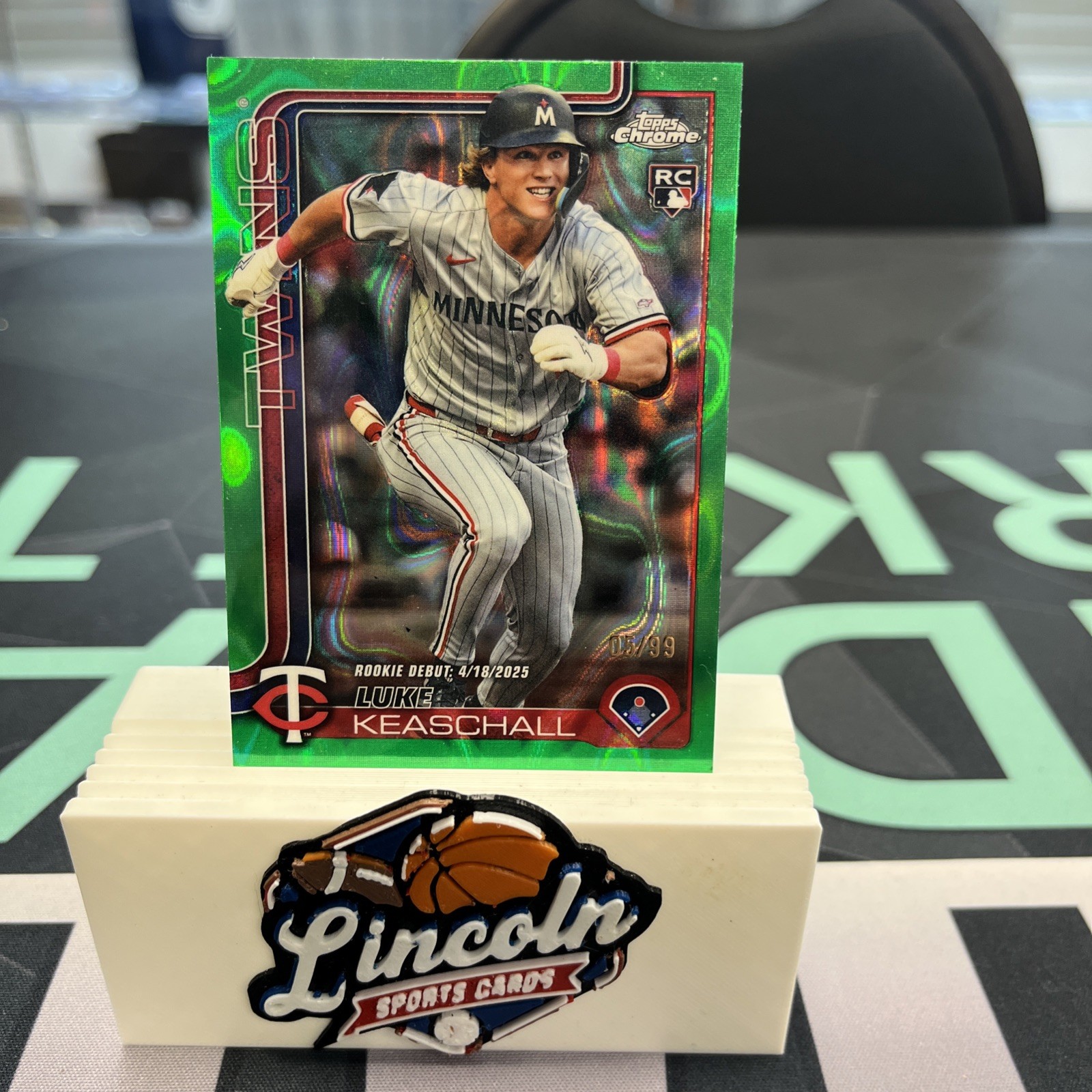 2025 Topps Chrome Update Luke Keaschall True Green 05/99 #USC134 Minnesota Twins
