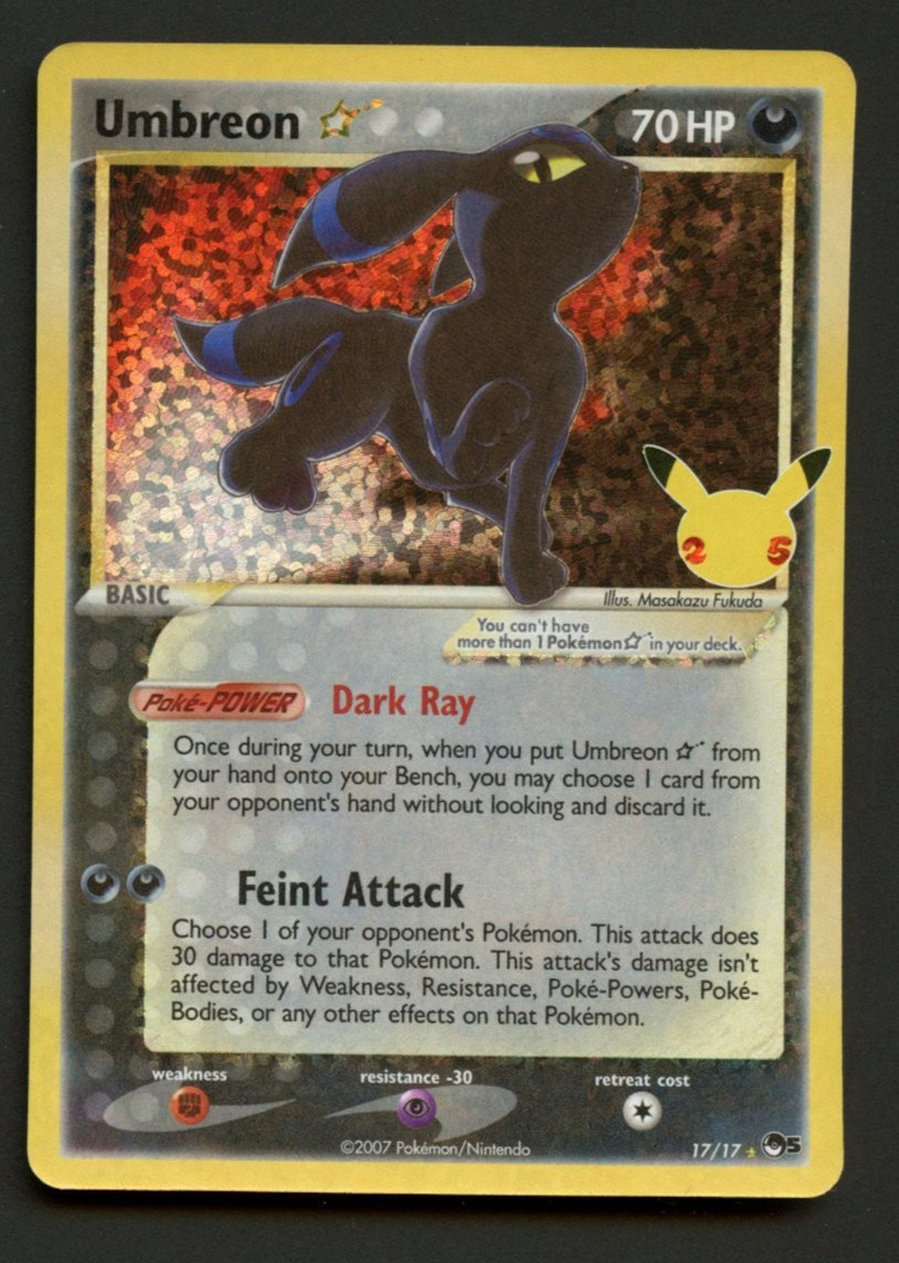 Umbreon 17/17 Celebrations NM Holo Rare Pokemon Card