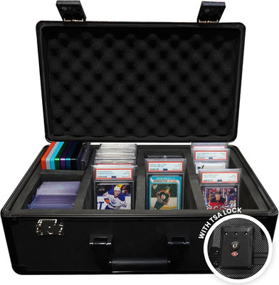 Premium Carbon Fiber 140-Card Holder Box with TSA Lock & GPS Tracker
