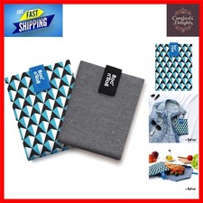 Reusable Sandwich Wrap Nature Black & Tiles Blue Eco-Friendly, Pack of 2