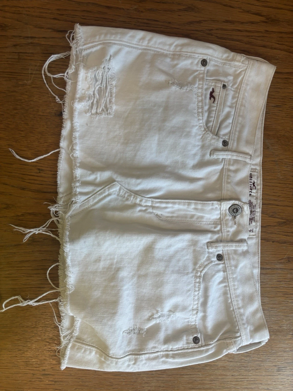 Hollister White Denim, Mini Skirt Size 3
