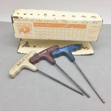 Buffalo Brand Tool 6THK-10 T-Handle Hex Key Set Holder Rack & 7/64, 1/8, 8/64