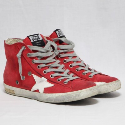 GOLDEN GOOSE GGDB FRANCY Red Suede White STAR EU:35 US:5 Woman 