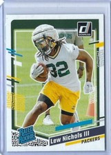 2023 Donruss Rated Rookie Lew Nichols III #335 Packers A489