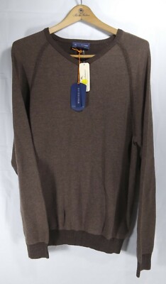 Tommy Bahama V Neck Reversible Sweater Brown Make Mine A Double Mens M MSRP $125
