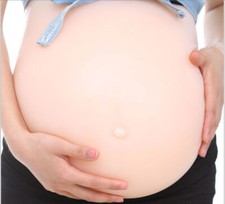 Premium Fake Belly Month Pregnant Pregnancy Baby Bump Silicone Prosthetics Tummy