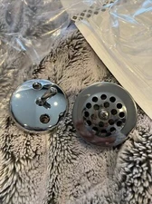 Signature Hardware Alcove Tub Drain & Trip Lever Overflow Cover, SH621CP, Chrome