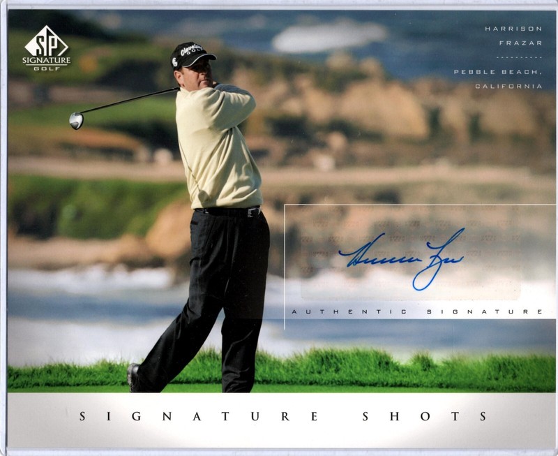 2004 SP Signature Golf Harrison Frazar 8x10 Signed photo Signature Shots Auto