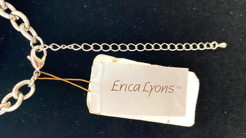 Erica Lyons Multishape Pendant Gold Plated Necklace 39" $78 NWT #24 - Picture 7 of 8