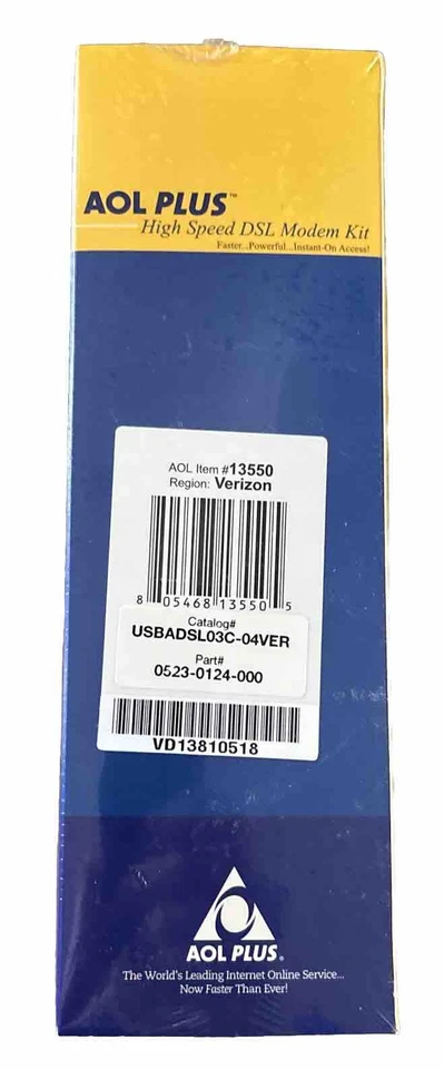 AOL Plus High Speed DSL Modem Kit Vtg Tech Computer History Man Cave Internet - Image 3 of 4