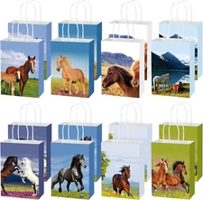 Teling 16 Pieces Horse Party Favor Bags Horse Theme Gift Goodie Treat Bags Anima