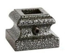 3/4" Square Hole 19mm Level Metal Shoe Baluster Silver Vein