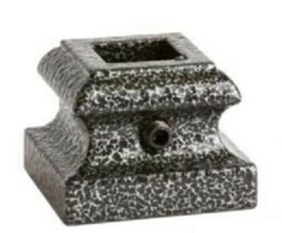 3/4'' Square Hole 19mm Level Metal Shoe Baluster Silver Vein