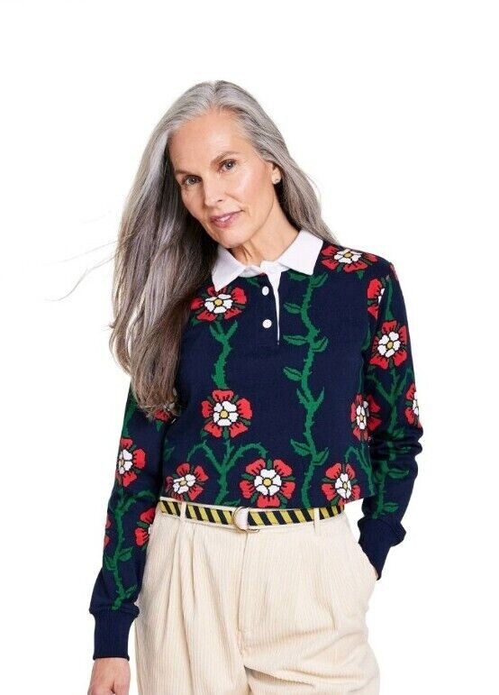 FILA Camicia da rugby con colletti nuova con etichette s out x bersaglio stampa rosa S