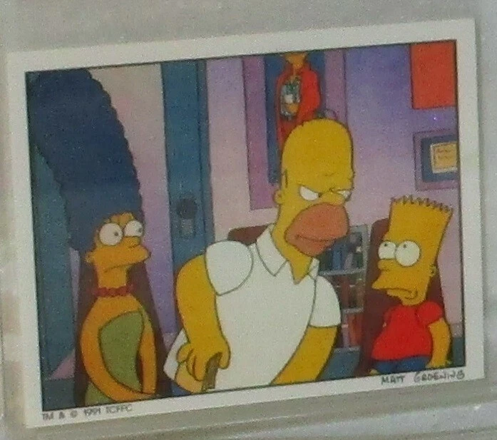 1991 PANINI THE SIMPSONS MARGE/HOMER/BART STICKER CARD#80 MINT 9 BY GMA AWESOME - Image 3 of 4
