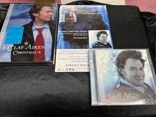 A Clay Aiken Christmas dvd and bonus Merry Christmas with love cd promo flyer