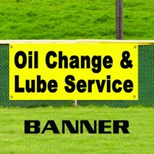Oil Change  Lube Service Vinyl Banner Sign Auto Repair Shop Filter Center