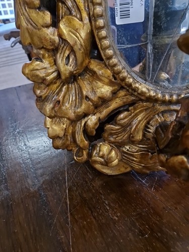 Coppia Di Specchiere In Legno Dorato, Stile Luigi XIV. XX Secolo - Foto 14 di 24