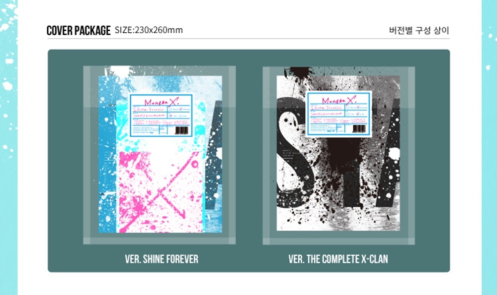 MONSTA X 1st Repackage Album SHINE FOREVER Random Ver. CD+