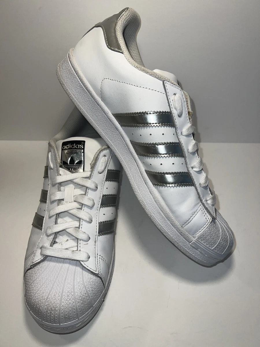 Adidas superstar casual sneakers, worn once  Adidas shoes women, Adidas  white shoes, White adidas shoes women outfit