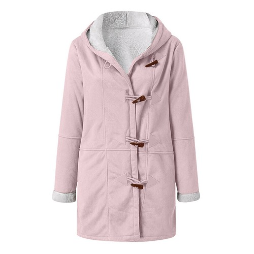 S-5XL Oversize Women Winter Warm Long Hooded Jacket Thicken Fleece Coat Overcoat - Picture 9 of 19