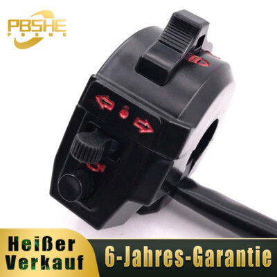 12V Universal Motorrad 22mm 7/8 Lenker Links Bedienschalter Licht Hupe Blinker