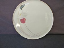 MIKASA Bone China Anthrium Floral FX007 12" Round Cake Plate/Pie Server Dish