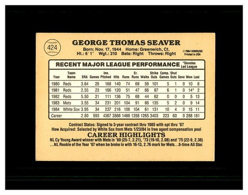 TOM SEAVER YOU PICK SEE SCANS OF EVERY CARD ALL TOM SEAVER CARDS ODD BALL METS - Bild 115 von 183
