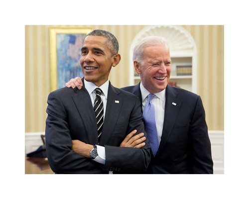 Joe Biden and Barack Obama 8x10 photo print hugging in Oval Office democrat - Picture 2 of 2