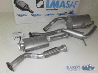 Imasaf Auspuff Komplett Ab Kat +Anbauteile für Alfa 156 + SW 2.0 JTS 2002-2006
