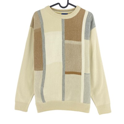 Cosby Vintage Retro 90s Infinity Man Brown Pullover Pulli Größe M